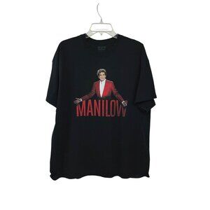 Barry Manilow T-Shirt Unisex XL 2017 Tour Gildan DryBlend Black Used